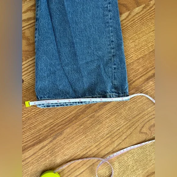 ROUJE “Concorde” High-Rise Straight Crop Jeans Blue Denim 100% Cotton Size 25